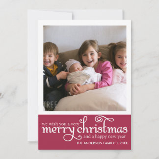 Typografie-Foto Weihnachtskarte Feiertagskarte