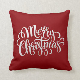 Typografie frohe Weihnachten und Neues Jahr Kissen