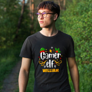 Typografie Gamer Elf Fun Family Matching T-Shirt
