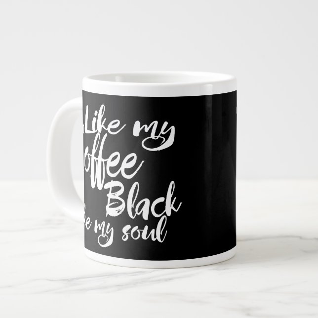 Typografie gefällt mir mein Kaffeekarton so wie me Jumbo-Tasse (Vorderseite Links)