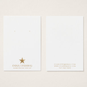 Typografie Gold Moon Earring Juwelier Display Card