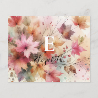 Typografie Herbstlaube Aquarellfarben