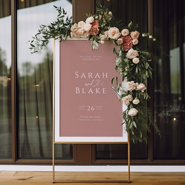 Typografie Herz Dusty Rose Hochzeitssymbol Poster (Von Creator hochgeladen)