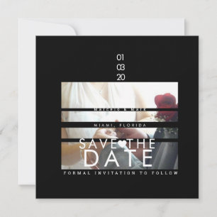 Typografie-Herzen Save The Dates Foto-Jalousien Ka Karte