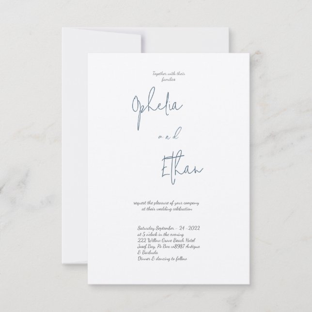 Typografie Hochzeit Einladung (Vorderseite)