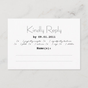 Typografie-Hochzeitseinladung UAWG RSVP Karte