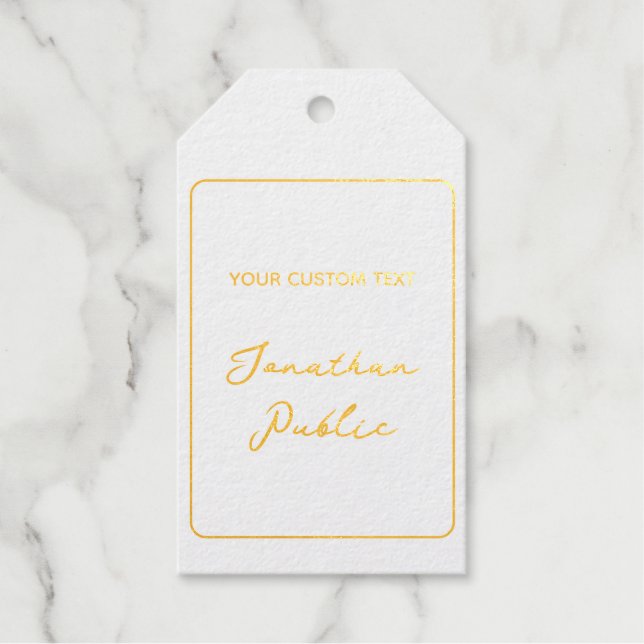 Typografie Ihres benutzerdefinierten Textnamens Ei Geschenkanhänger (Vorderseite)
