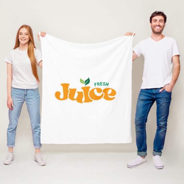 Typografie Illustration Logo Kunstwerk Fleecedecke (Beispiel)