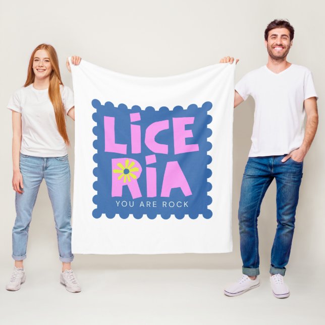 Typografie-Illustration-Logo-Kunstwerk Fleecedecke (Beispiel)