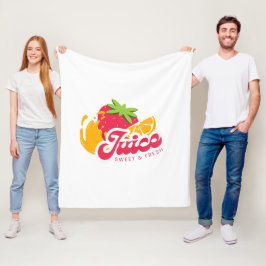 Typografie-Illustrations-Logo-Kunstwerk Fleecedecke