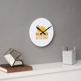 Typografie Illustrationskunstwerk Runde Wanduhr