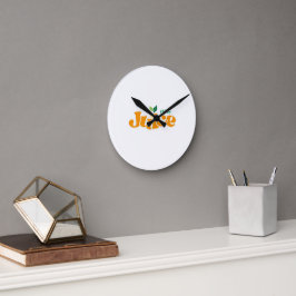 Typografie Illustrationskunstwerk Runde Wanduhr