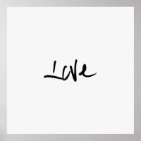 Typografie in Schwarz-Weiß-Liebe