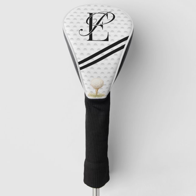 Typografie Initialen Monogramm E+P Golf Headcover (Vorderseite)