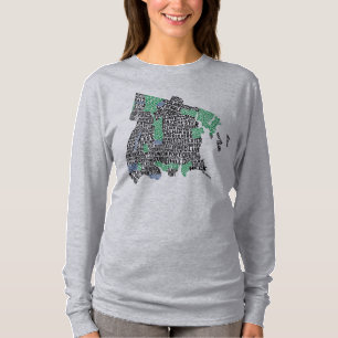 Typografie-Karte Bronx New York City T-Shirt
