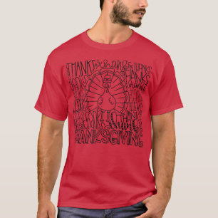 Typografie Kostume Gobble Türkei Erntedank T-Sh T-Shirt