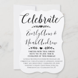 Typografie Kraft Paper Wedding Einladungen