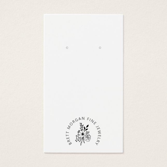 Typografie-Kronenlogo Schmuck-Grafikkarte (Vorderseite)