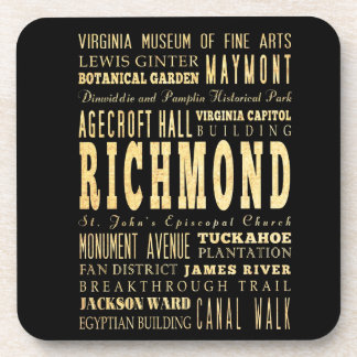 Typografie Kunst der Stadt Richmond Virginia Untersetzer