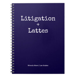 Typografie Latte-Studium Rechtsstudent Trendig Bla Notizblock