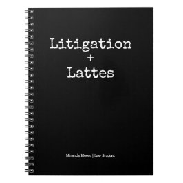 Typografie-Latte-Studium-Rechtsstudent-Trendy-Ledg Notizblock
