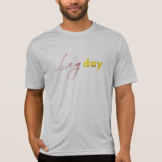 Typografie-Legday in Rot und Gelb T-Shirt (Vorderseite)
