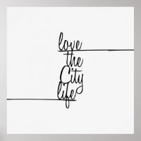 Typografie "Liebe des Stadtlebens"