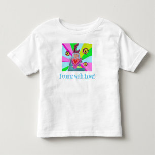 Typografie-Liebe Grafische Bright-Farben Kleinkind T-shirt