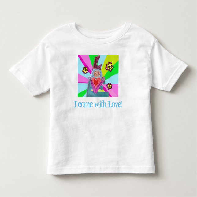 Typografie-Liebe Grafische Bright-Farben Kleinkind T-shirt (Vorderseite)