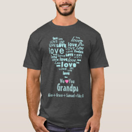 Typografie Liebe Herz "We Liebe You" Personalisier T-Shirt