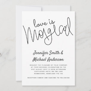 Typografie-Liebe ist eine handgeschriebene magisch