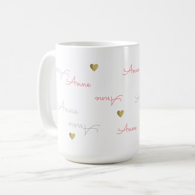 Typografie-Liebe Kaffeetasse (Vorderseite Links)