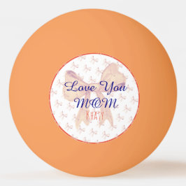 Typografie Liebe Sie Mama Niedlicher Tag der Neuge Tischtennisball