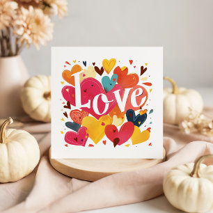 Typografie-Liebe und HerzValentinstag-Karte Mitteilungskarte