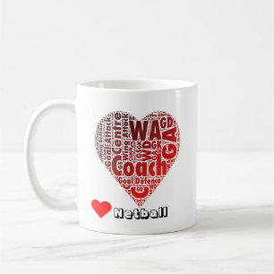 Typografie-Liebenetball-Positionen und Zug Kaffeetasse