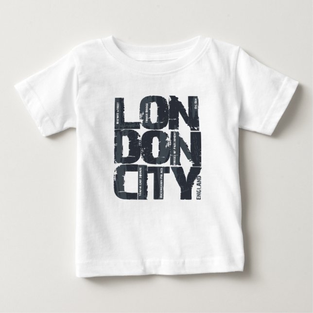 Typografie Londons, England Baby T-shirt (Vorderseite)