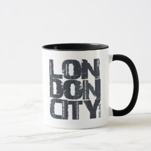 Typografie Londons, England Tasse