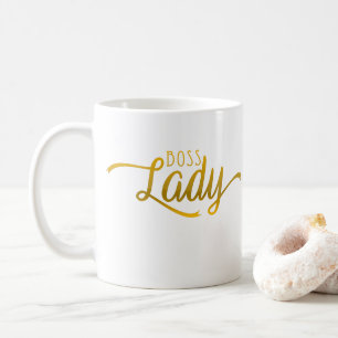 Typografie-lustige Goldchef-Dame Appreciation Gift Kaffeetasse