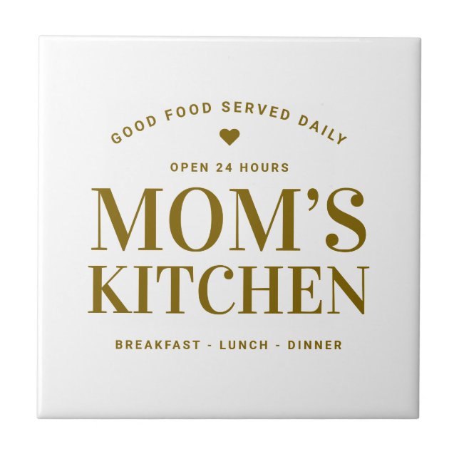 Typografie Mama's Kitchen Custom Fliese (Vorderseite)