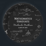 Typografie Mathematics Class of 2023 Abschluss Pappteller<br><div class="desc">Große Abschluss--Papier-Teller für Ihre Feier. Illustriert und entworfen von Patricia Alvarez.</div>