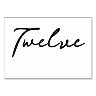 Typografie Minimalistisch Hochzeit Tischnummer