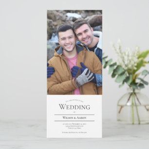 Typografie Minimalistisch LGBTQ Foto Hochzeit Einladung