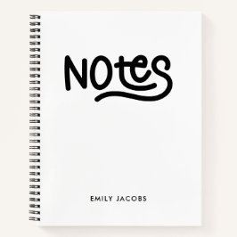 Typografie Minimalistischer Fettschrift Notizbuch