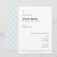 Typografie Minimalistischer Junge Erste Heilige Ko
