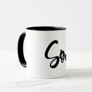 Typografie mit Niedlicher Hearts Son Coffee Tasse