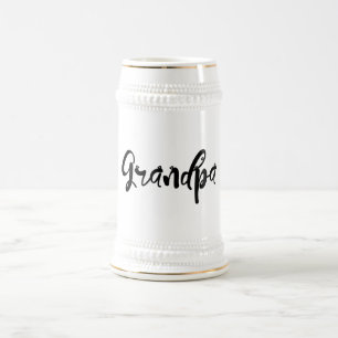 Typografie mit Niedlicher Herzensgrandpa Bierglas