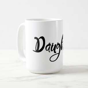 Typografie mit Niedlicher Herztochter Kaffeetasse 