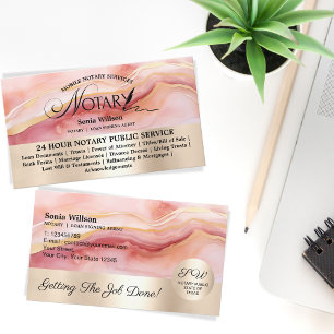 Typografie Mobile Notary Loan Signing Agent Flyer Visitenkarte