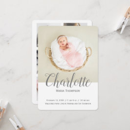 Typografie Moderne Foto Collage Baby Girl Birth