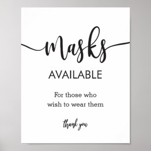 Typografie Moderne Handschrift Masken Zeichen Poster